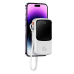Powerbank Baseus Qpow PRO with cable, USB-C, 2xUSB, 10000mAh, 20W (White)