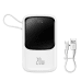 Powerbank Baseus Qpow PRO with cable, USB-C, 2xUSB, 10000mAh, 20W (White)