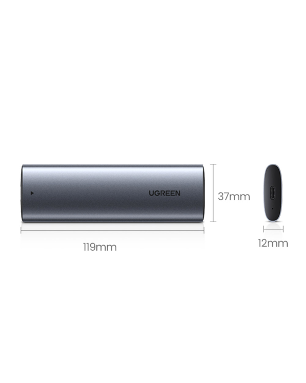 UGREEN CM400 M.2 B-Key Корпус для жестких дисков, NGFF, SATA (серый)