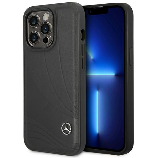 Обложка книги «Mercedes MEHCP14X8ROLK iPhone 14 Pro Max 6,7" czarny|black hardcase Leather Wave Patern»
