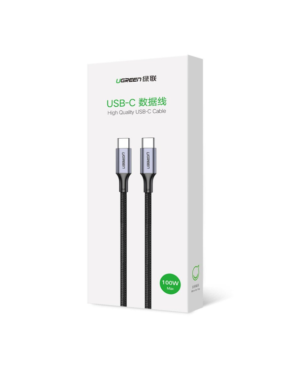 Кабель UGREEN US316 Type C - Type C, 100 Вт, 2 м (черный)