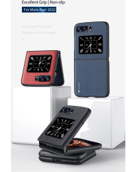 Dux Ducis Fino case for Motorola Razr 2022 cover with silicone frame black