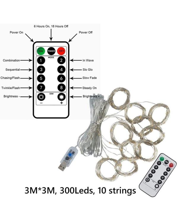 Рождественские огни Fusion 300 LED / IP20 / 3 x 3 м