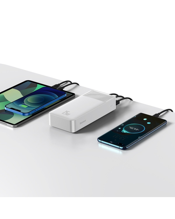 Powerbank Baseus Bipow 30000mAh, 15W (white)