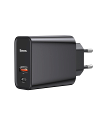 Baseus Speed PPS CCFS-C01 Travel Charger USB / USB-C / 30W / 5A / Quick Charge 4.0 / Black