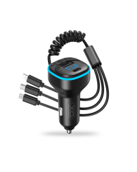 Автомобильное зарядное устройство XO transmiter FM BCC07 Bluetooth MP3 3,1A черный
