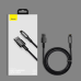 Baseus Tungsten Gold Cable USB to iP 2.4A 1m (черный)