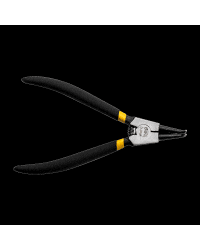 Bent Exterior Circlip Pliers 7" Deli Tools EDL0344 (black)