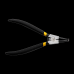 Bent Exterior Circlip Pliers 7" Deli Tools EDL0344 (black)