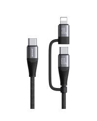 Cable Joyroom SA37-1T2 2in1 2C 1L, 60W, 1.2m black