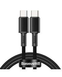Baseus USB Type C - USB Type C cable Power Delivery Quick Charge 100 W 5 A 1 m black (CATGD-01)