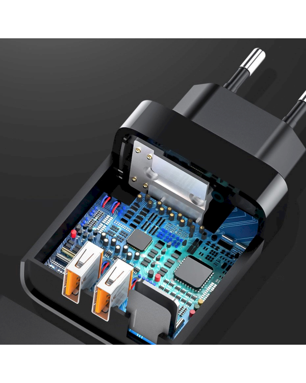 Baseus Mirror Lake CCJMHC-A02 Сетевое зарядное устройство USB-C / USB / 18W / 3A / Quick Charge 3.0 / Белое