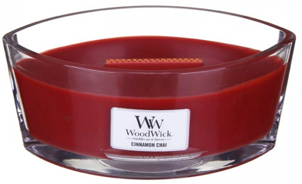 Ароматическая свеча WoodWick Cinnamon Chai с деревянным фитилем 453,6 г
