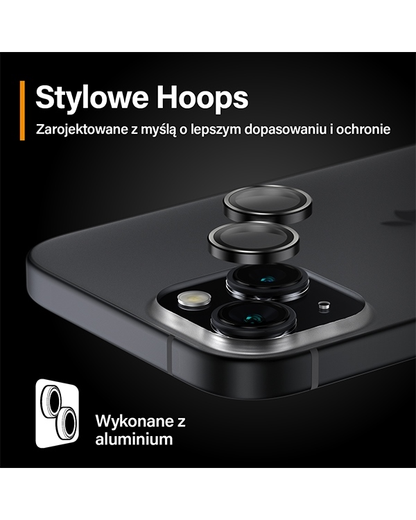 Дополнительное изображение книги «PanzerGlass Hoops Camera iPhone 15 6.1" | 15 Plus 6.7" czarny|black 1138 camera lens protector hoop optic rings»
