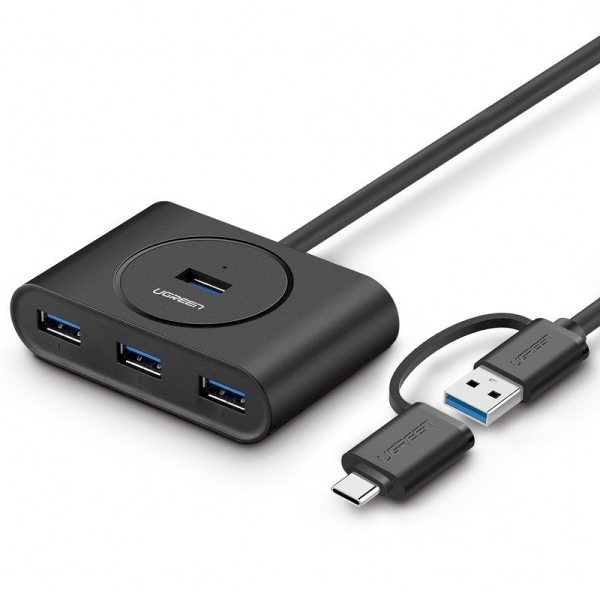 Ugreen USB 3.2 Gen 1 HUB 4x USB with USB Type C port 1m black (CR113 40850)