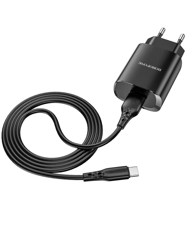 Дополнительное изображение книги «Borofone Wall charger BN1 Innovative - USB - 2,1A with USB to Type C black»