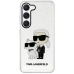 Karl Lagerfeld IML Glitter Karl and Choupette NFT Case for Samsung Galaxy S23+ Transparent