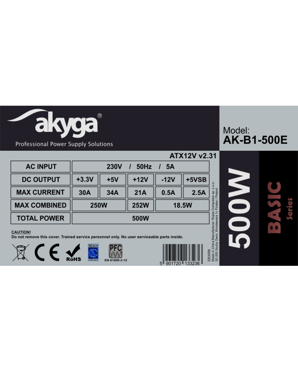 Питание ATX АК-B1-500E 500W