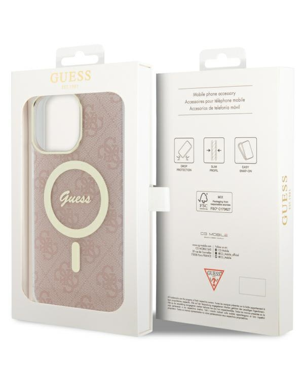 Guess GUHMP13XH4STP iPhone 13 Pro Max 6.7" różowy|pink hardcase 4G MagSafe