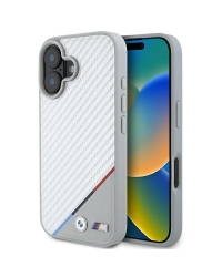 BMW BMHMP16S23PUDTS iPhone 16 6.1" szary|grey hardcase M Carbon Tricolor Line MagSafe
