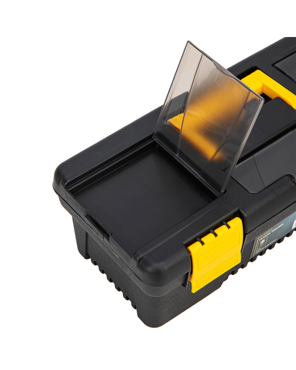 Пластиковый ящик для инструментов Deli Tools EDL432412, 12'' (желтый)