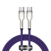 Baseus Cafule Series Metal Data USB Type C - USB Typ C Cable Power Delivery 100 W (20 V / 5 A) 1 m violet (CATJK-C05)