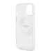 Guess PC|TPU Flowers Ring Glossy Logo MagSafe Чехол для iPhone 13 прозрачный