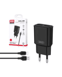 Зарядное устройство XO L92С | 12 Вт | 2,4 А + кабель USB-C 1 м черный