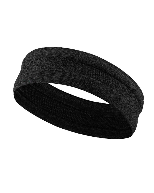 Elastic fabric headband for running fitness black