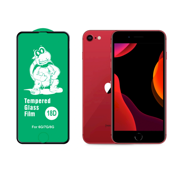 Fusion Full Glue 18D Tempered Glass Защитное стекло для экрана Apple iPhone 7+ / 8+ Черное
