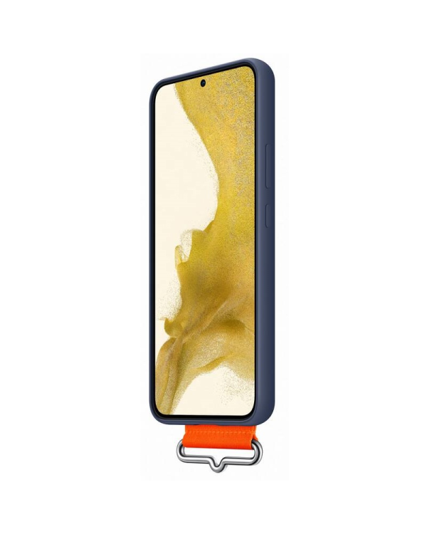 EF-GS906TNE Samsung Silicone Cover with Strap for Galaxy S22+ Navy  (Damaged Package)