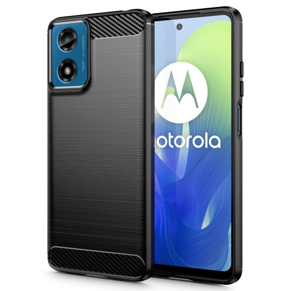 Обложка книги «Tech-Protect TPUCarbon Case for Motorola Moto G24 | G24 Power | G04 - Black»