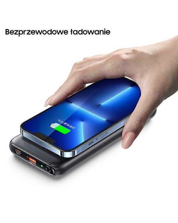 USAMS Powerbank PB62 10000mAh 20W QC3.0+PD Magnetic Wireless Fast Charge nebieski|blue 10KCD17104 (US-CD171)