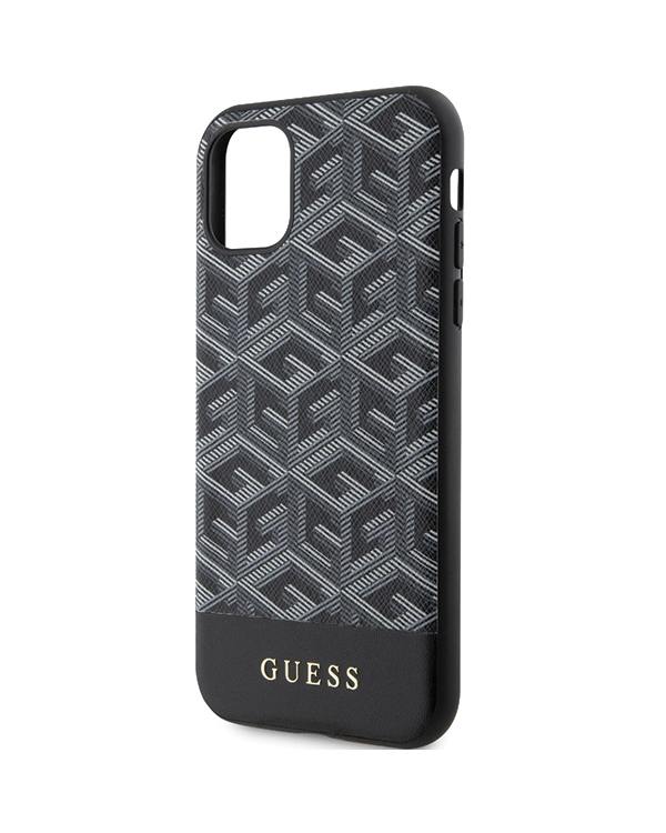 Guess PU G Cube MagSafe Compatible Case for iPhone 11 Black