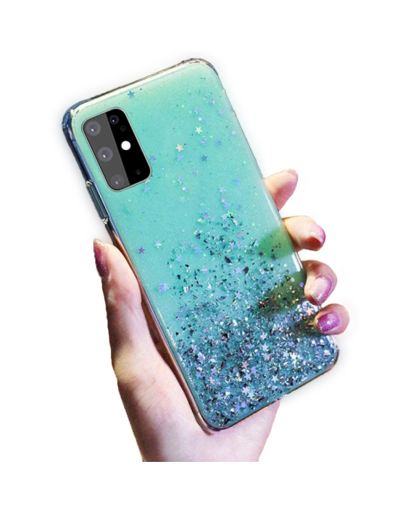 Fusion glue glitter силиконовый чехол для Apple iPhone 13 зеленый