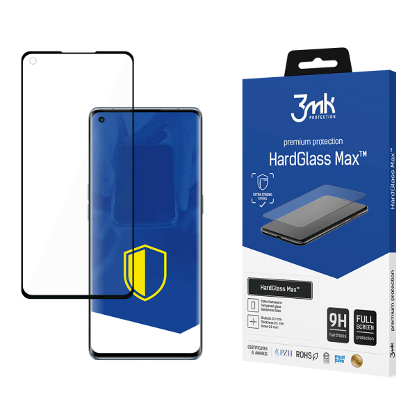 Обложка книги «Oppo Reno 6 Pro 5G PEPM00 Black - 3mk HardGlass Max™ screen protector»