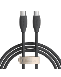 Baseus cable, USB Type C - USB Type C 100W cable, 1.2 m long Jelly Liquid Silica Gel - black