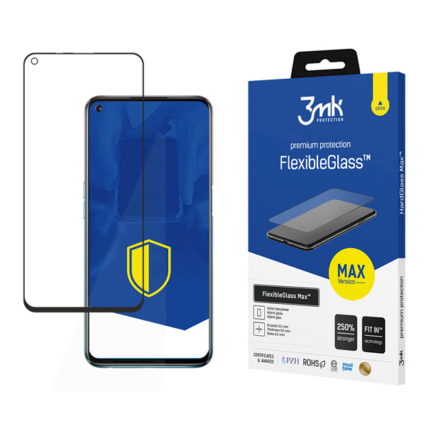 Обложка книги «Oppo A54 5G/A74 5G Black - 3mk HardGlass Max Lite™ screen protector»