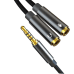 XO audio cable 2in1 NB-R197 3.5mm jack - socket 3.5mm jack | microphone 0,23 m black XO audio cable 2in1 NB-R197 3.5mm jack - socket 3.5mm jack | microphone 0,23 m black