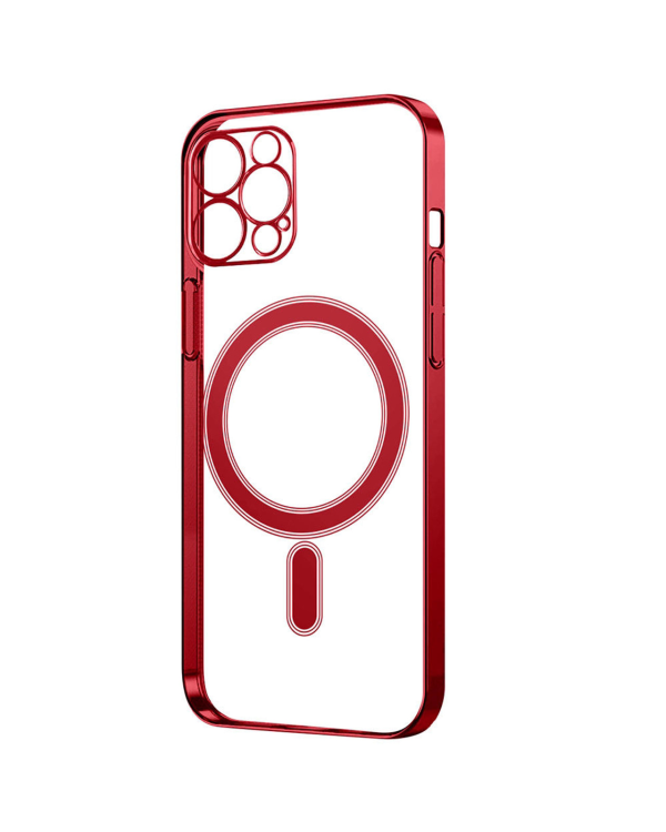 Fusion MagSafe Electroplate силиконовый чехол для Apple iPhone 15 красный