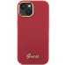 GUHCP15SSMBSLM Guess iPhone 15 6.1" hardcase Silicone Script Metal Logo & Frame magenta