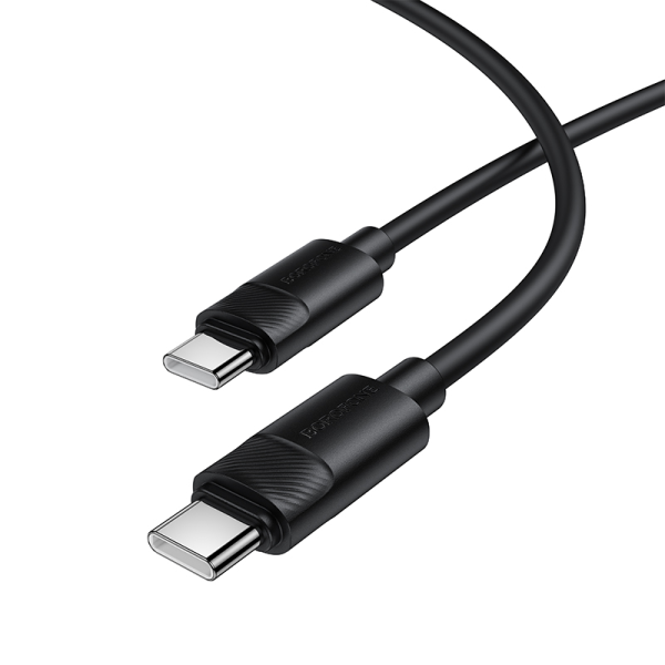 Кабель Borofone BX123 Leya Type C - Type C | PD 60W| 3A| 1 м | черный