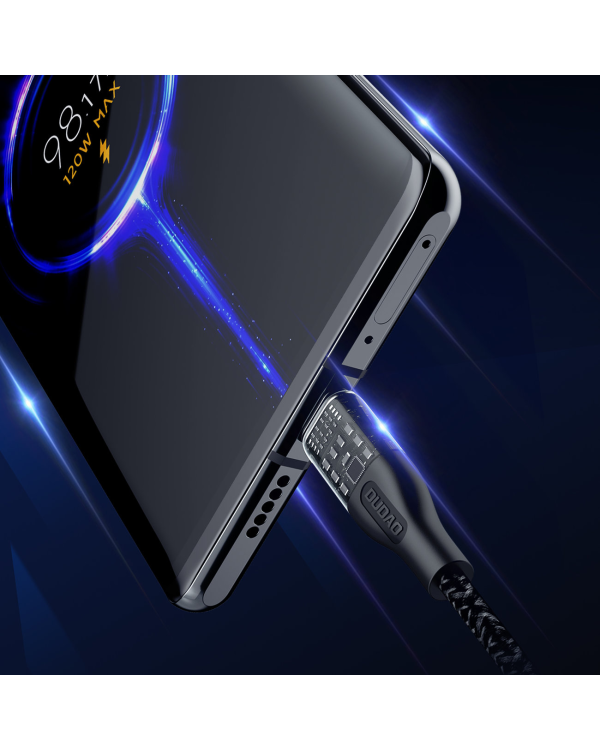 Fast charging cable 120W 1m USB-C - USB-C Dudao L22C - gray