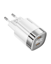 Зарядное устройство Toocki 2xC Gan 35W (белый)