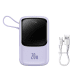 Baseus Qpow power bank 10000mAh built-in Lightning 20W Quick Charge cable SCP AFC FCP purple (PPQD020005)