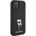 Karl Lagerfeld KLHCP15SGKNPSK iPhone 15 6.1" czarny|black hardcase Fixed Glitter Ikonik Logo Metal Pin