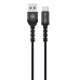 Blavec Cable Raptor braided - USB to Type C - 3A 0,5 meters (CRA-UC3BG05) black-grey