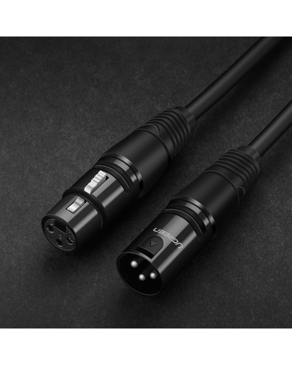 XLR female to XLR male cable UGREEN AV130 3m (black)
