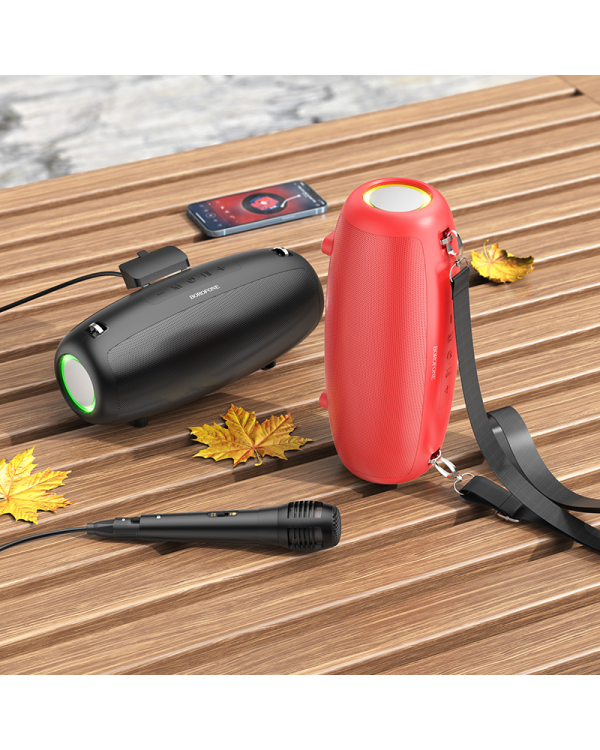 Портативная Bluetooth колонка Borofone BP13 Dazzling с микрофоном черная