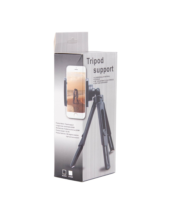Mini Tripod with phone holder mount selfie stick camera GoPro holder black